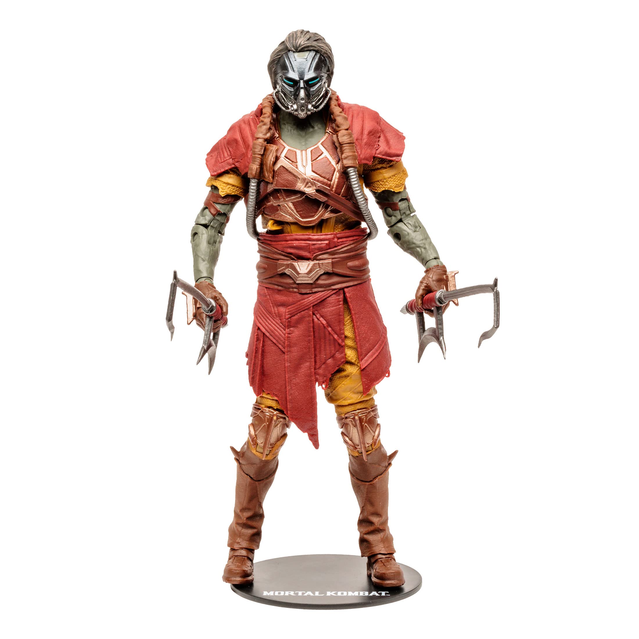 MORTAL KOMBAT Toys, 7-inch Kabal (Rapid Red) Figure With 22 Moving Parts, Collectible Figure With Collectors Stand Base â€“ Ages 14+