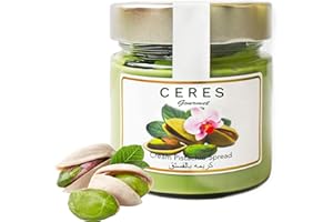 CERES GOURMET Pistachio Butter Spread for Dubai Chocolate, Sweet Pistachio Nut Cream Famous Dubai Chocolate Filling, Pistachio Paste for Cooking, Cookie Spread, No Preservatives 7.76 Oz