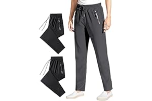 Stretch Self-Cultivation Active Pants for Women, Ultra Stretch Quick Dry Ice Silk Lightweight Breathable Pants with Pockets