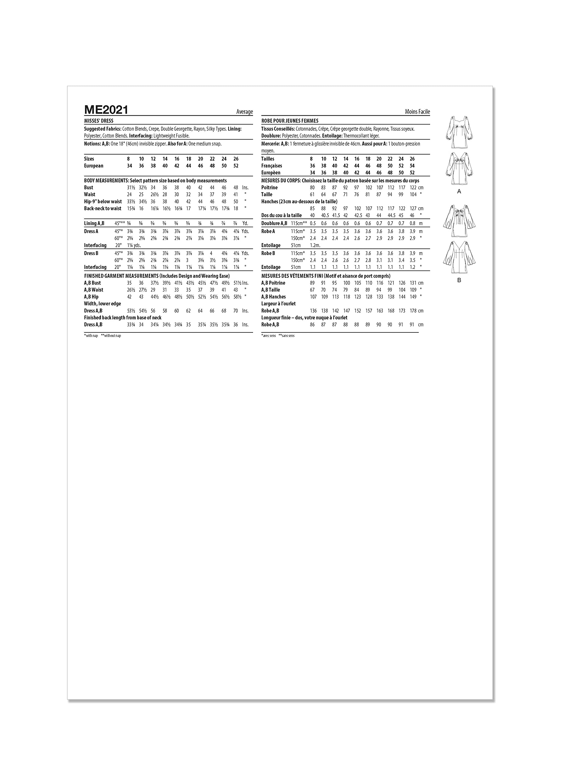 Know ME ME2021 Misses' Dress by Gwen Heng K5 (8-10-12-14-16)