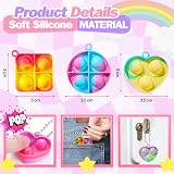 TOANWOD 48 PCS Fidget Pop Keyring Party Bags Easter Stocking Fillers view 2