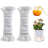 ORIMERC 100 feet 1/4 inch Capillary Wick Cord for Vacation Plants Self watering Hydroponic Device System Automatic Potted Flo