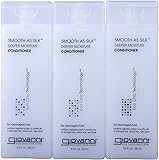 GIOVANNI COSMETICS- Eco Chic Smooth As Silk Conditioner- Deeper Moisture For Damaged Hair- 3 PACK (8.5 Fl Ounce)