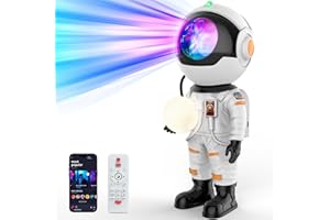 Rossetta Astronaut Galaxy Projector, Star Projector for Bedroom Bluetooth Speaker White Noise Night Light, Galaxy Light Projector with Remote Control and Timer for Kids, Adult, Party, Gifts
