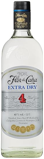 Flor de Cana Extra Dry/Seco 4 Years Old Rum (1 x 1 l)