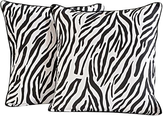 Amazon Com Yuga Home Decor Zebra Print Cushion Cover 12 X 12