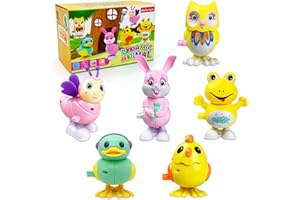 Toys for 2 3 4 5 Year Old Boys Girls Gifts, 6 Pcs Wind Up Kids Toys 3-5, Cute Animal Toddler Toys 3-4, Christmas Stockings St