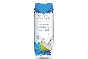 Nature's Goodness Coconut Water 33.82 fl oz - Pure Natural Electrolyte Drink | No Pulp, No Sugar Added, Non-GMO, Hydrating Beverage
