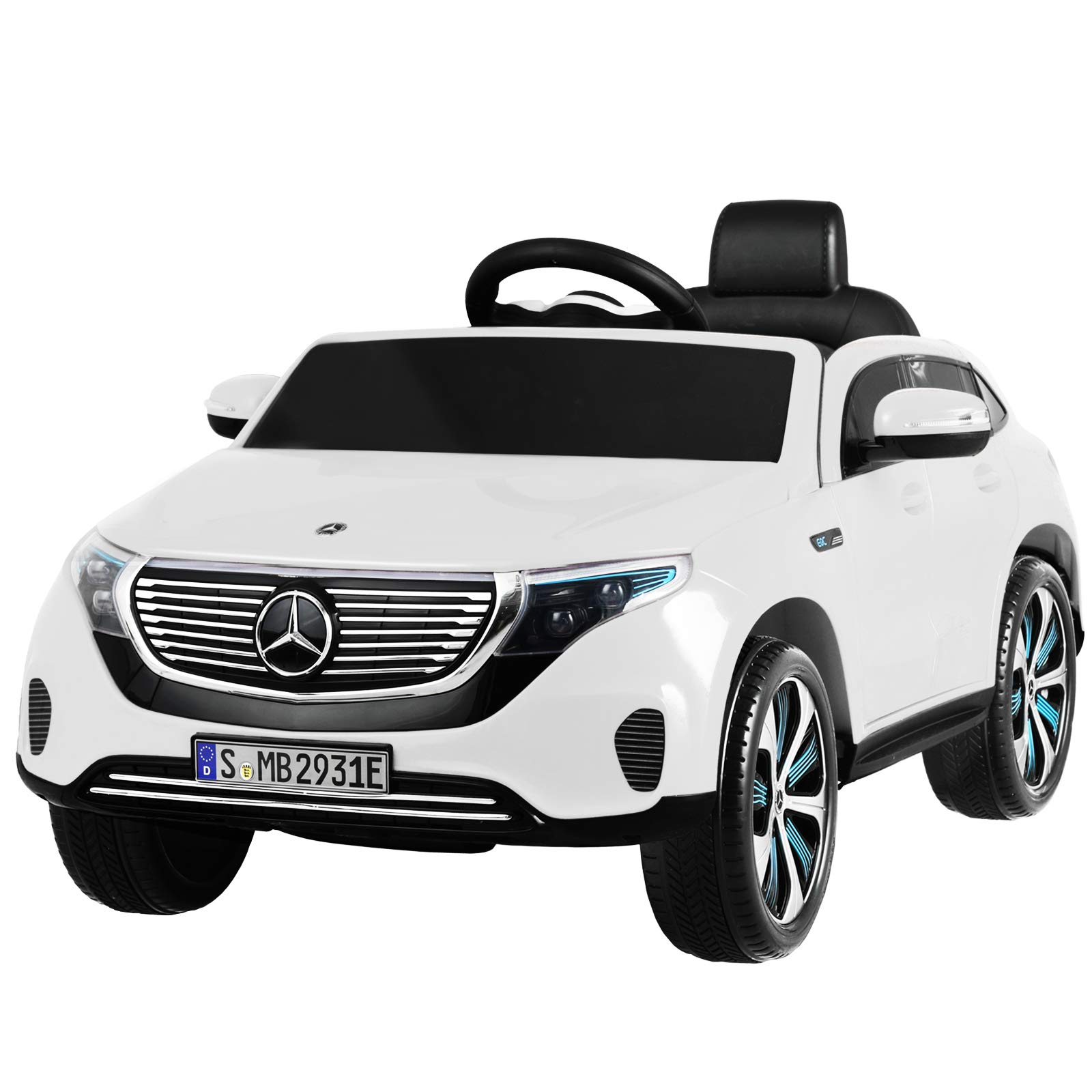Uenjoy 12V Kids Electric Ride On Car Mercedes-Benz EQC 400 Motorized Vehicles with Remote Control, B