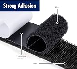 ilauke Hook and Loop Tape 15M x 20mm Self Adhesive Heavy Duty Black view 4