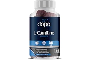 Dopa Nutrition 500mg L-Carnitine Gummies | L Carnitine Tartrate Pre Workout Supplement for Women and Men | Non-GMO, Vegan, Gluten-Free | Natural Blueberry Flavored Gummies… (60 Count)
