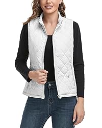 LONGKING 2024 Upgraded, White Women's Outwear Vest