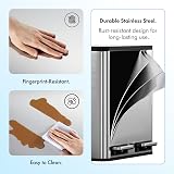 VonHaus 30L Double Kitchen Bin Stainless Steel Two Section Recycling Bin view 6