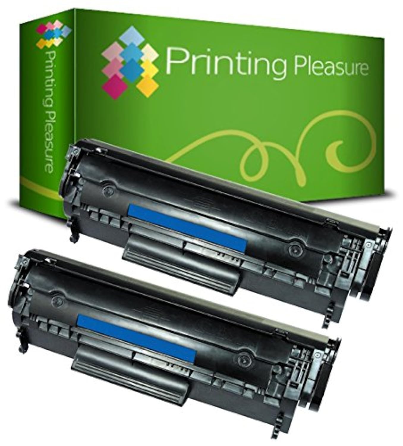 Printing Pleasure 2 Compatible Q2612A FX-10 703 Toner Cartridges for HP LaserJet 1010 1012 1015 1018 1020 1022 3010 3015 3020 3030 3050 Canon LBP2900 LBP2900i LBP3000 MF4120 MF4140 - Black, High Yield