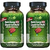 Irwin Naturals Quick Energy RED Liquid-Gel Multi – 72 Liquid Soft-Gels – Nitric Oxide + Energy Support - 2 Pack
