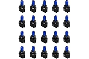 Sbulhia 20 PCS T5 17 57 86 Halogen Instrument Cluster Bulbs Kits, 12V Super Bright Vehicle Gauge Cluster Panel Bulb with T5 S