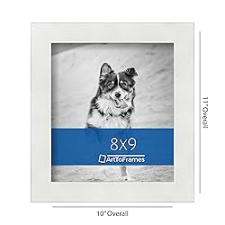 ArtToFrames 8x9 Inch White Picture Frame, This 1.25