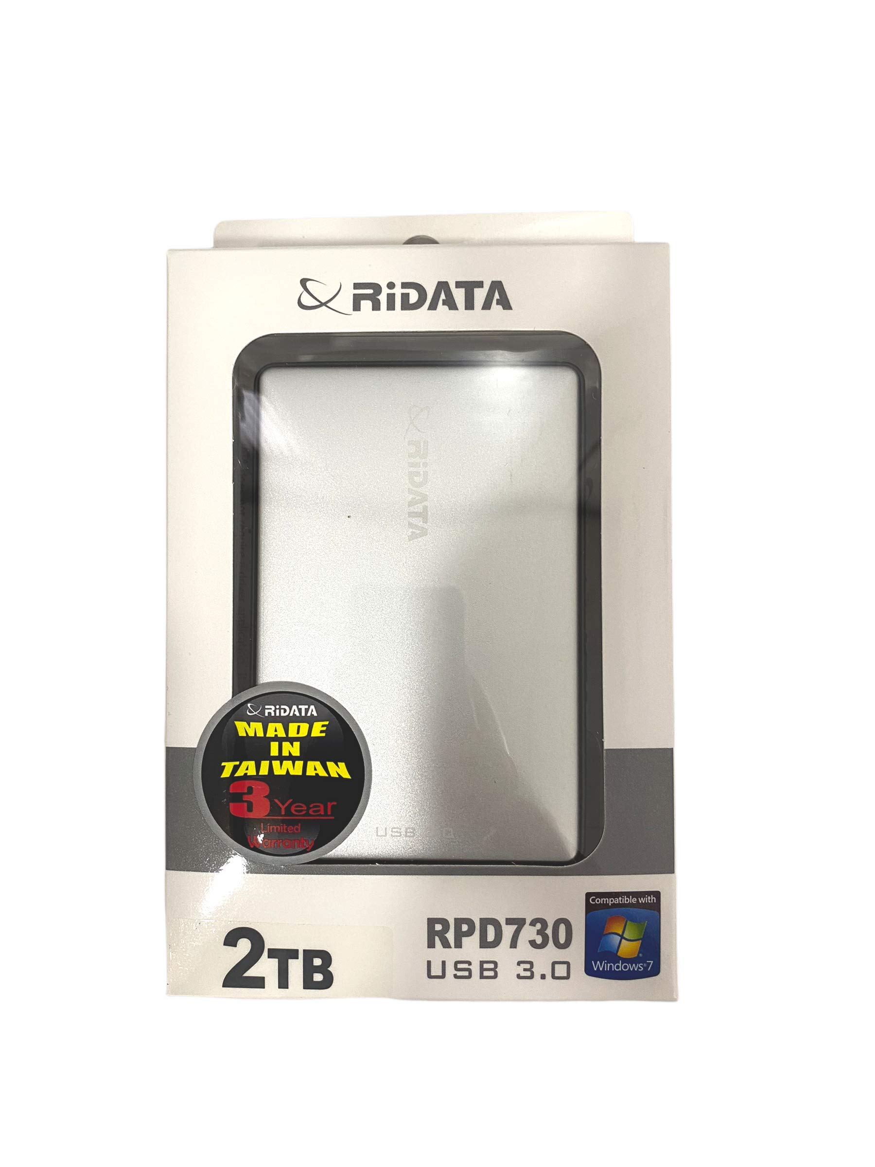 Ridata 2 TB Silver Portable Hard Disk HDD RPD730-USB By Peak Trading