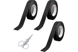 Lucky Interests 3 Pack Grip Tape, 25mm x 5m Anti Slip Tape, Outdoor & Indoor Adhesive Non Slip Stair Strips Resistant Non Sli