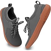 DYISOFY Womens Mens Barefoot Shoes Minimalist Walking Travel Grounding Zero Drop Extra Wide Toe Box Gym Workout Sneakers Dark Brown