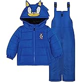 Sonic The Hedgehog Boy’s Heavyweight 2-Piece Snow Bib & Jacket Snowsuit