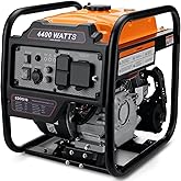 Oxseryn Power Equipment 4400 Watts Inverter Generator Gas Powered, Portable Open Frame Generator, Low Noise with ECO Mode, RV