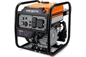 Oxseryn Power Equipment 4400 Watts Inverter Generator Gas Powered, Portable Open Frame Generator, Low Noise with ECO Mode, RV Ready, Emergency Home Backup