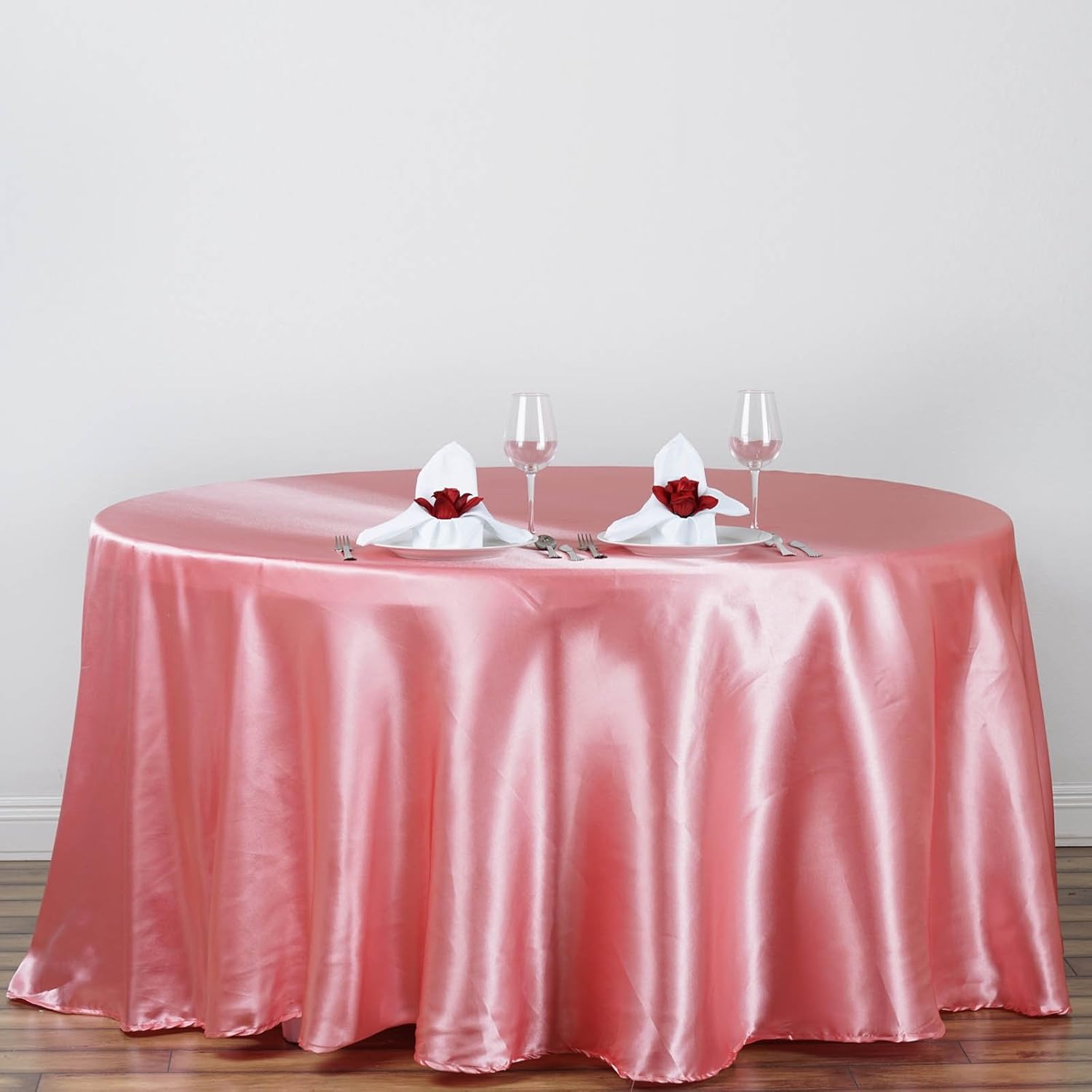 Best satin roses table cloth round