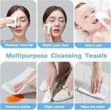 Rouceyxin Cotton Facial Dry Wipes 100 Count Multi-Purpose Face Towels view 5