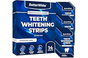 BetterWhite Professional Teeth Whitening Strips 7 Treatments - Enamel Safe - Non-Sensitive Formula - Peroxide-Free Whitening Strips - Dentist Formulated Teeth Whitening Kit (14 Strips)