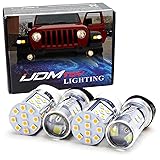 iJDMTOY White DRL Light, Amber Turn Signal Light