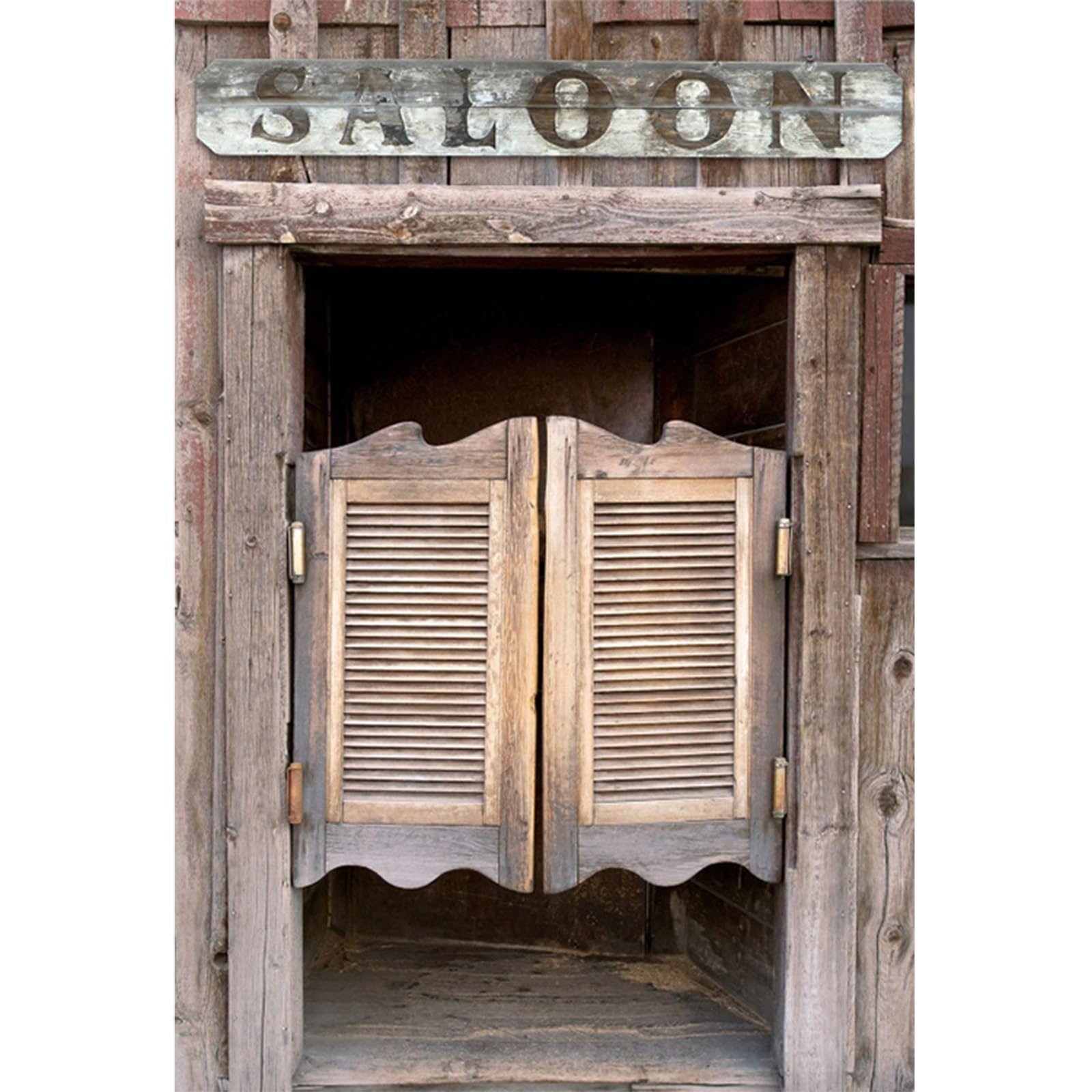 YongFoto 2x3m Vinyl Photography Backdrop Vintage Old Western Swinging Saloon Shutter Doors Brick Wall Backdrops for Photo Shoots Party Adult Personal Portrait Photo Background Studio Props