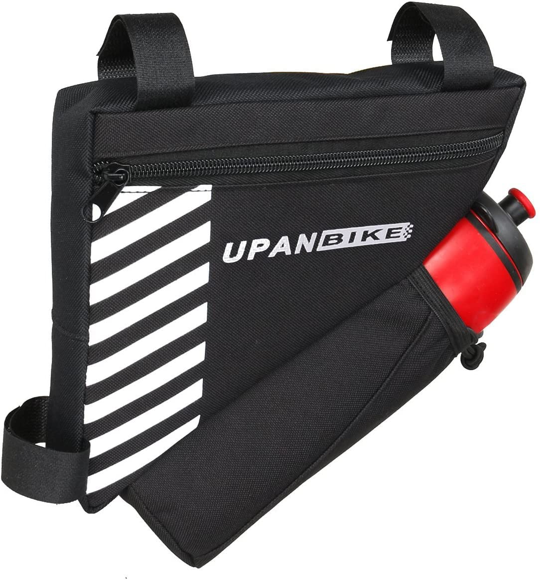 UPANBIKE Bike Triangle Frame Bag 1.5L Polyester Front Tube Bag Bicycle Saddle Bag(Water Bottle is not Included)