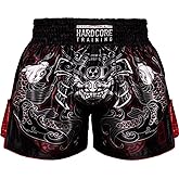 Hardcore Training Muay Thai Men Shorts Japanese Cortoon Kick Boxing MMA Combat Trunks Cage Fightm Sport Sparring
