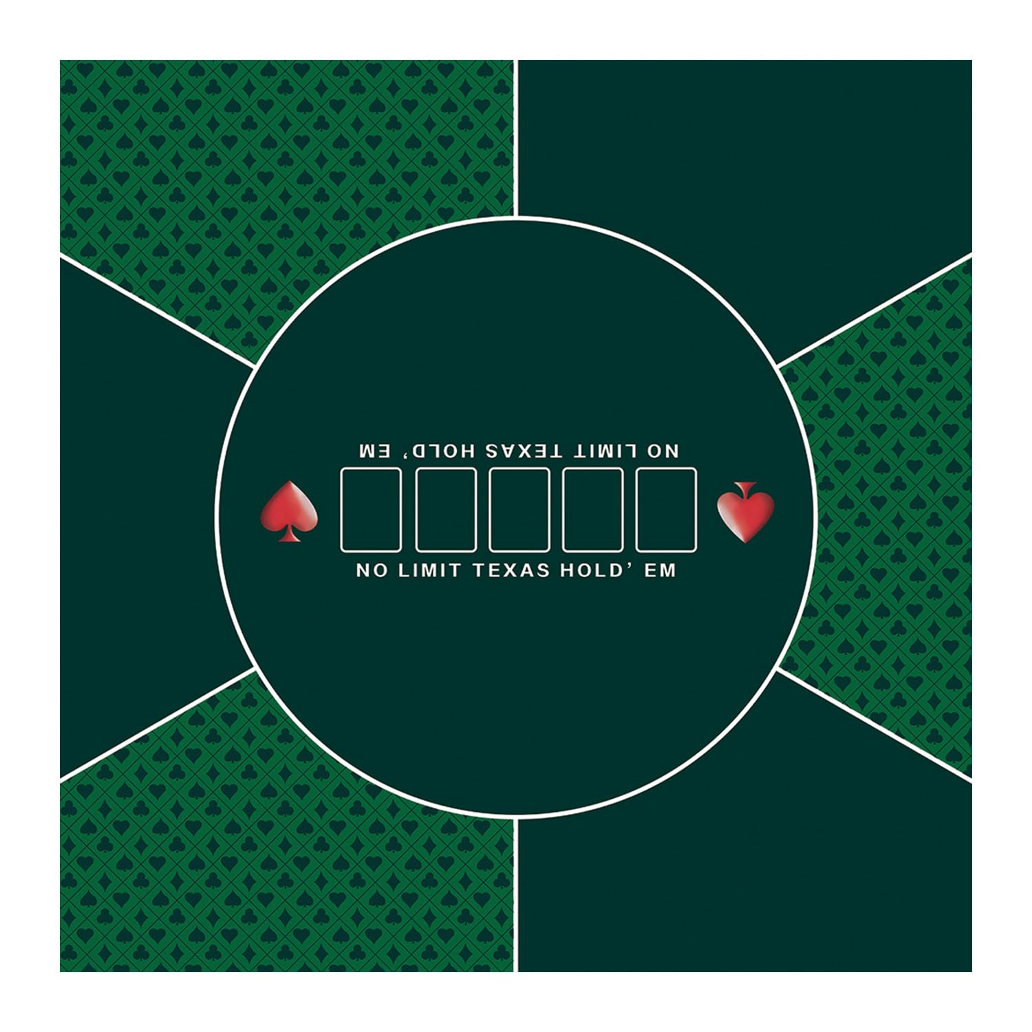 LaiEr 60/80/100/120/140/160cm Square Poker Mat Texas Hold'em Poker Rubber Mat Poker Topper for Tables Folding Portable Poker Table Top Layoutw for Poker Games Blackjack Casino(60 * 60cm Green)