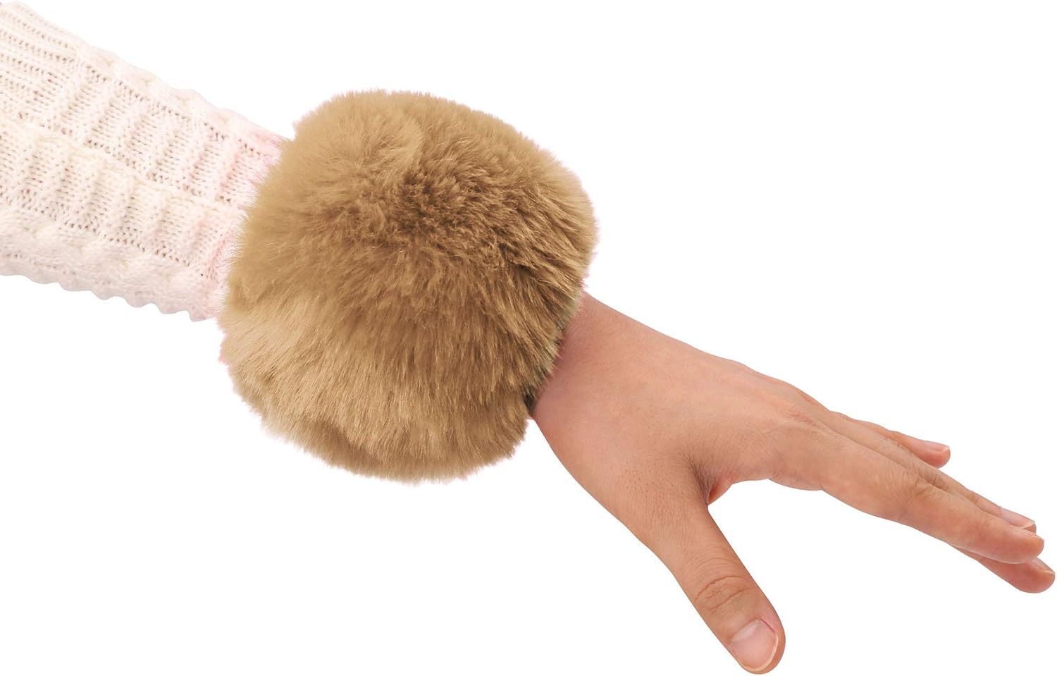 Simplicity Faux Fur Costume Wrist Band Ring Cuff Fuzzy Arm Warmers, White at  Women’s Clothing store: Running Gloves