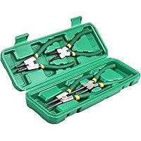 4 Piece Snap Ring Pliers Set, Heavy Duty Circlip Pliers Kit 7 Inch,Snap Ring Removal Tool for Automotive and Machinery Repair