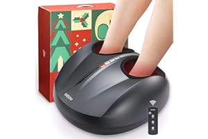 WELOV Foot Massager Machine with Deep-Kneading with 5 Level, Foot Massager for Neuropathy, Compression, Shiatsu, Heat for Plantar Fasciitis, Fits Feet Up to Size 12, Suitable for Christmas Gifts