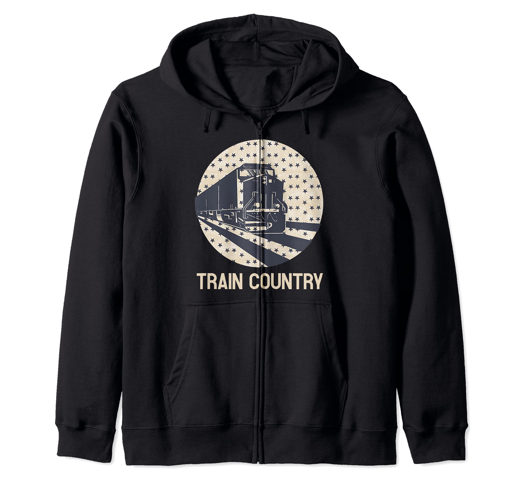 July 4th Train Collector Railfan Model Railroad Enthusiast Zip Hoodie