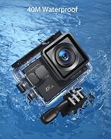 WOLFANG GA100 Action Camera 4K 20MP Waterproof 40M EIS WiFi 170 Wide Angle Mic view 4