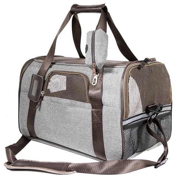 SCM PETS Fluggesellschaft zugelassen weichen Faltbox, Hand tragen tragbar Tasche Home für kleine Hunde, Katzen und Welpen (Mu