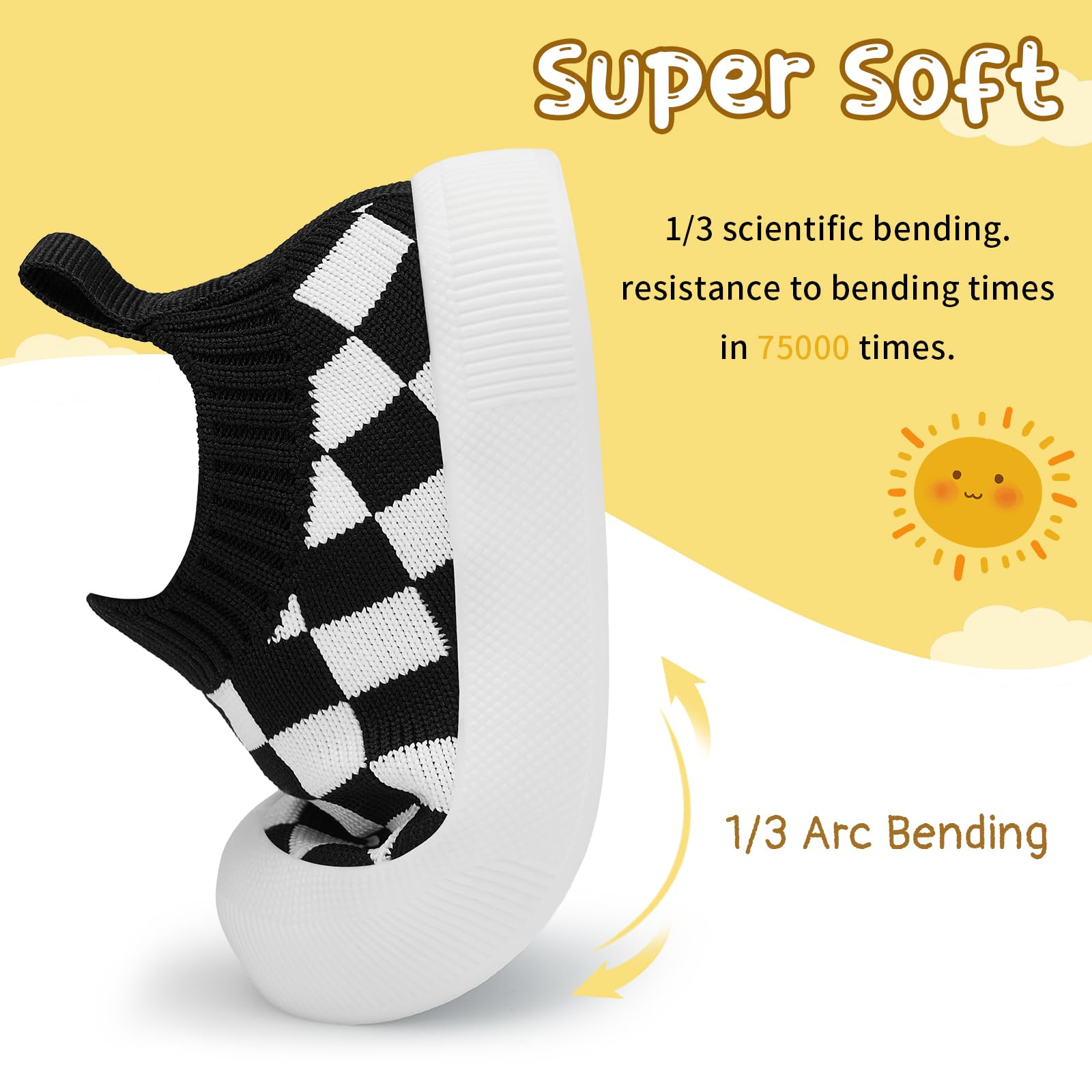 BACSAC Baby Toddler Unisex Infant Shoes Boys Girls Beige Mesh Breathable Non-Slip Soles 6-36 Months