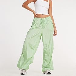 WOBONIU Women Low Waist Baggy Cargo Pants Indie