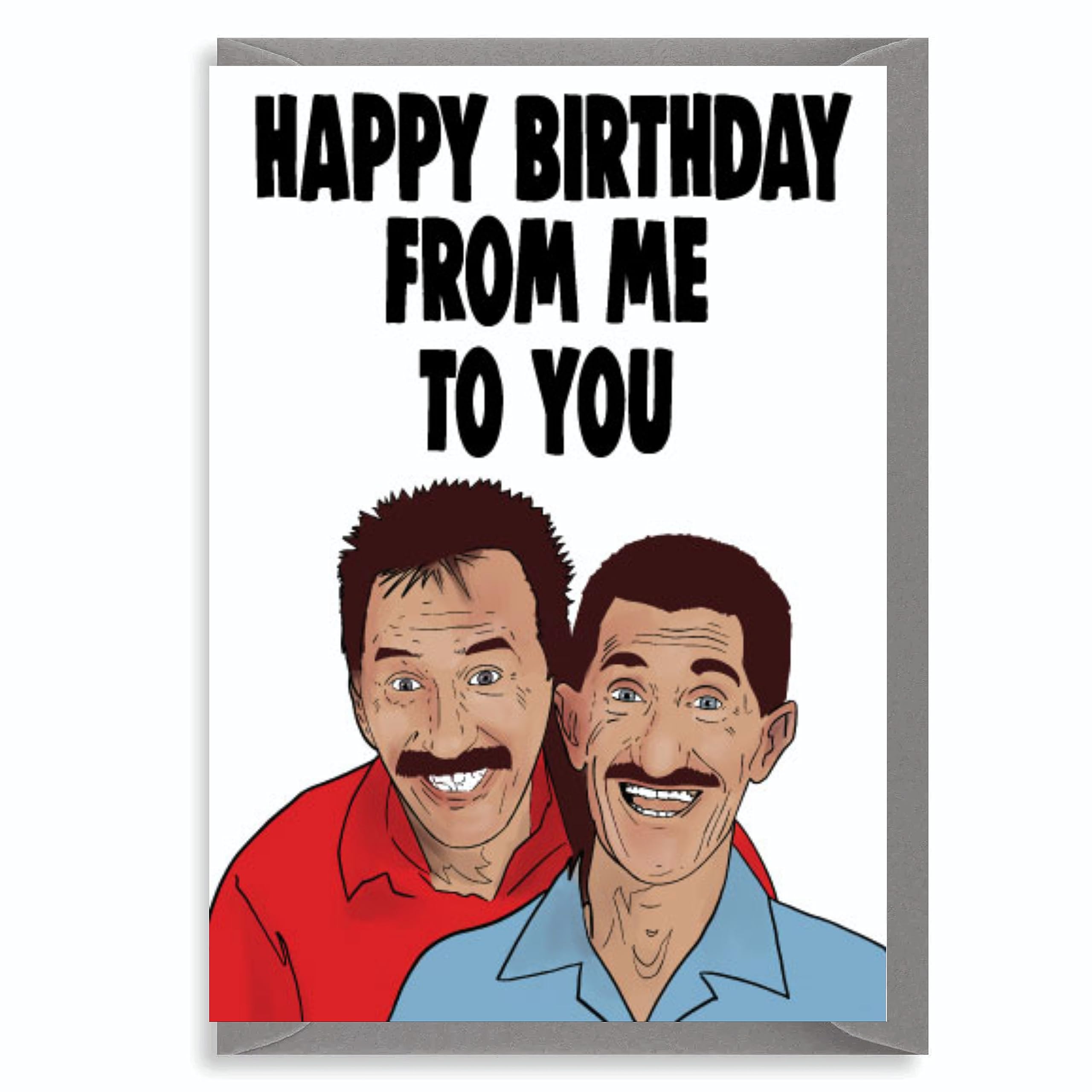 Funny Birthday Card For Him Or Her From Me To You Parody Retro Humour Design IN37