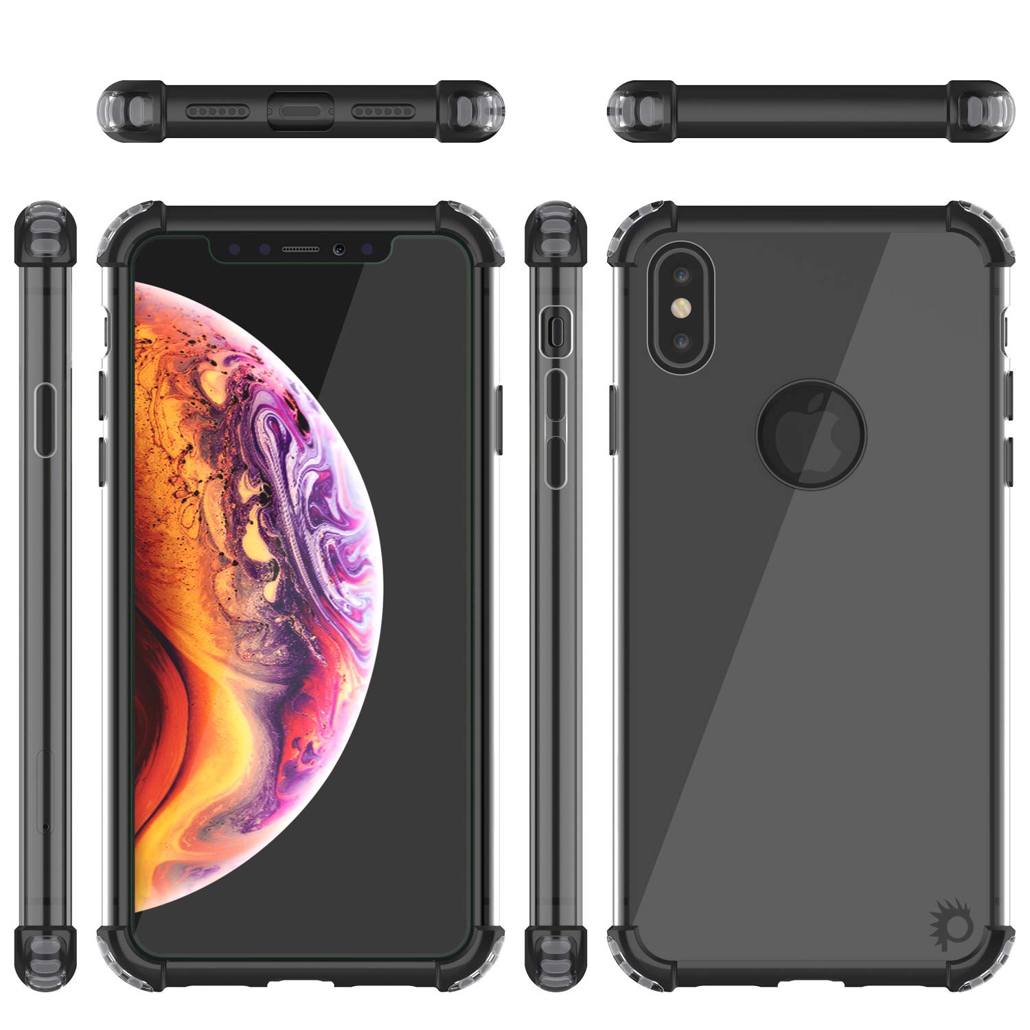 iPhone Xs Max Case, Punkcase [Blaze Series] Protective Cover W/PunkShield Screen Protector [Shockproof] [Slim Fit] Compatible for Apple iPhone Xs Max [Black]