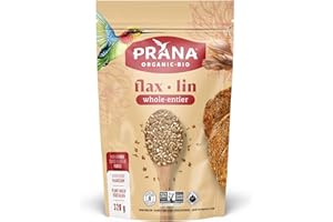 Prana Flax – Organic Golden Flax Whole Seeds | Non-GMO, Gluten Free, Vegan| Keto |High Source of Fibre | Source of Magnesium 