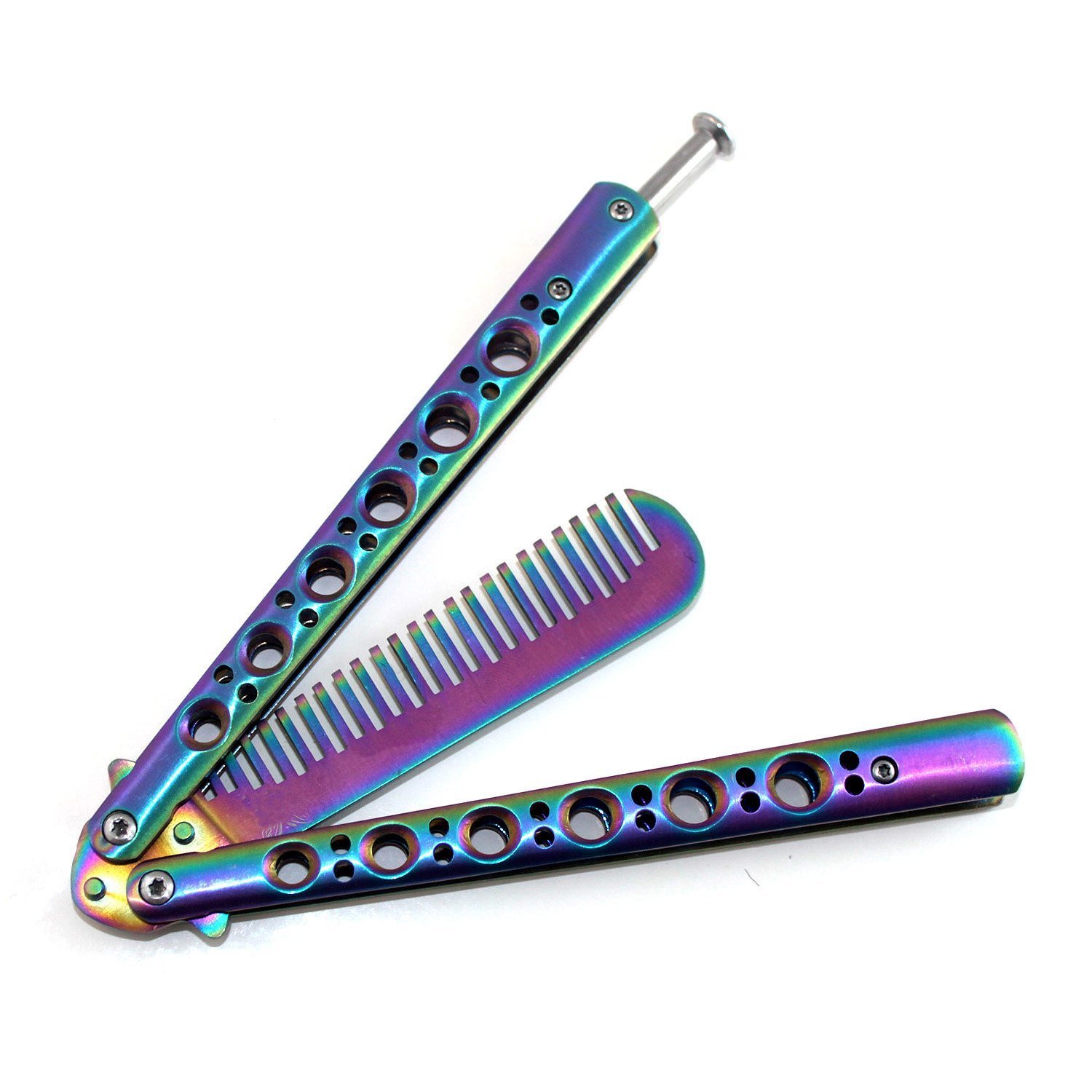 Zramo Th156 Comb Rainbow Knife Trainer Practice Trainer Training Colorful Kni.. 27 71mwBLeE62L