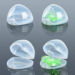 4 Pack Pacifier Case, Pacifier Container, Pacifier Holder Case, Pacifier Storage Box, Pacifier Holder Dustproof Storage for Travel，Premium Quality, Transparent & Safe BPA Free