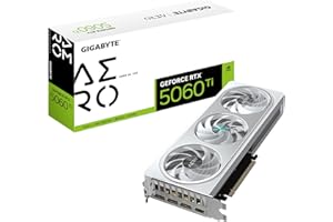 GIGABYTE GeForce RTX 5060 Ti AERO OC 16G Graphics Card, 16GB 128-bit GDDR7, PCIe 5.0, WINDFORCE Cooling System, GV-N506TAERO 