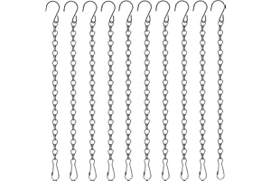 JIUZI Chain for Hanging Plants,10 Pack 12.5-Inch Garden Plant Hangers for Hanging Bird Feeders,Planters,Lanterns,Wind Chimes, Chalkboards, and Ornaments.Small Chains Perfect for Indoor and Outdoor Decor
